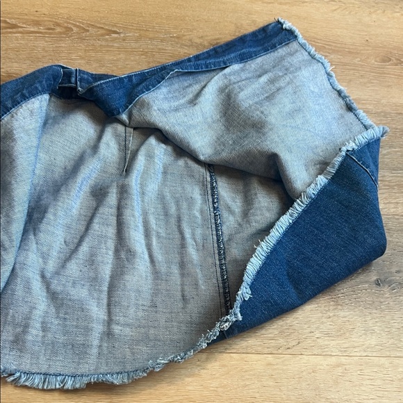 Madewell 00 Denim Wrap Mini Skirt in Denim Blue - Picture 11 of 11